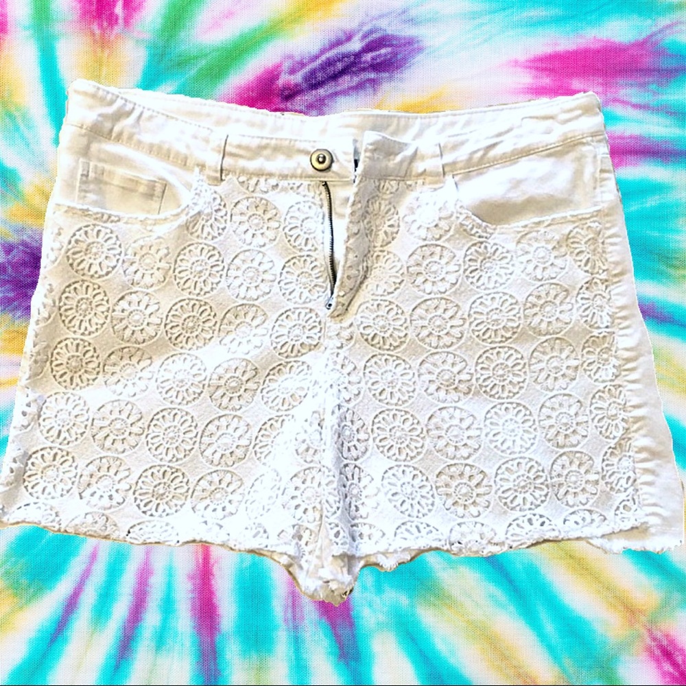 White Denim Shorts